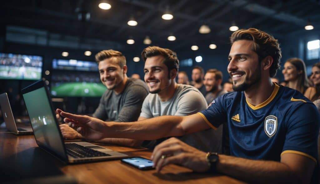 Soccer fans engaging on social media, showing loyalty to their favorite team